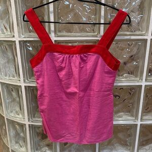 Boden Red and Pink Top